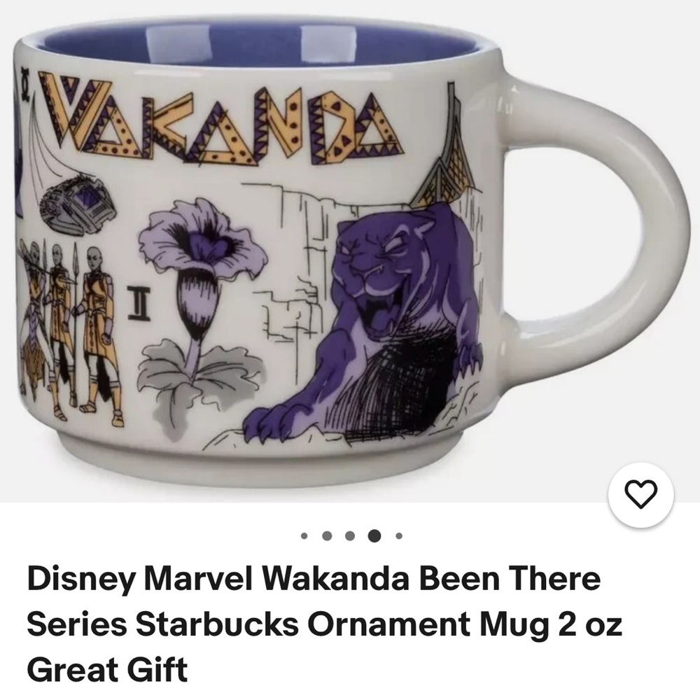 NWT Disney Marvel Wakanda Been There Series Starbucks Ornament Mug 2 oz - Picture 10 of 10